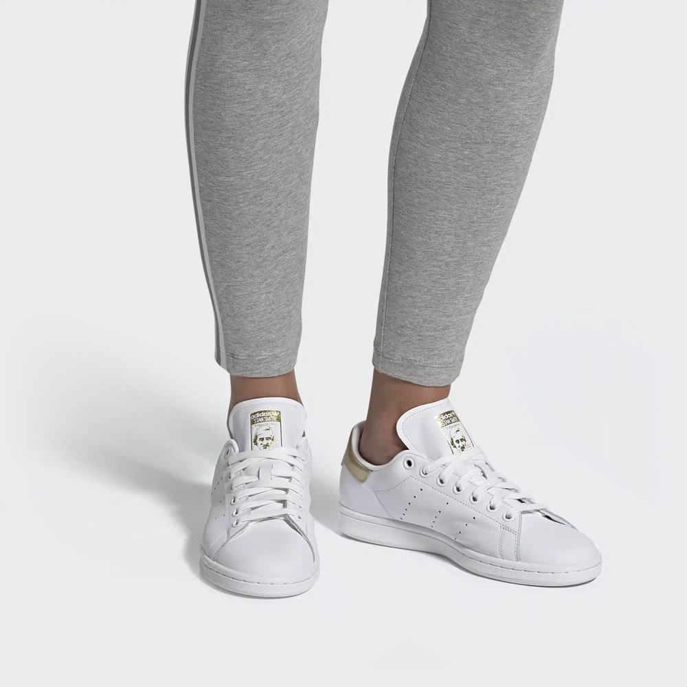 Adidas Stan Smith Tenis Blancos Para Mujer (MX-43753)